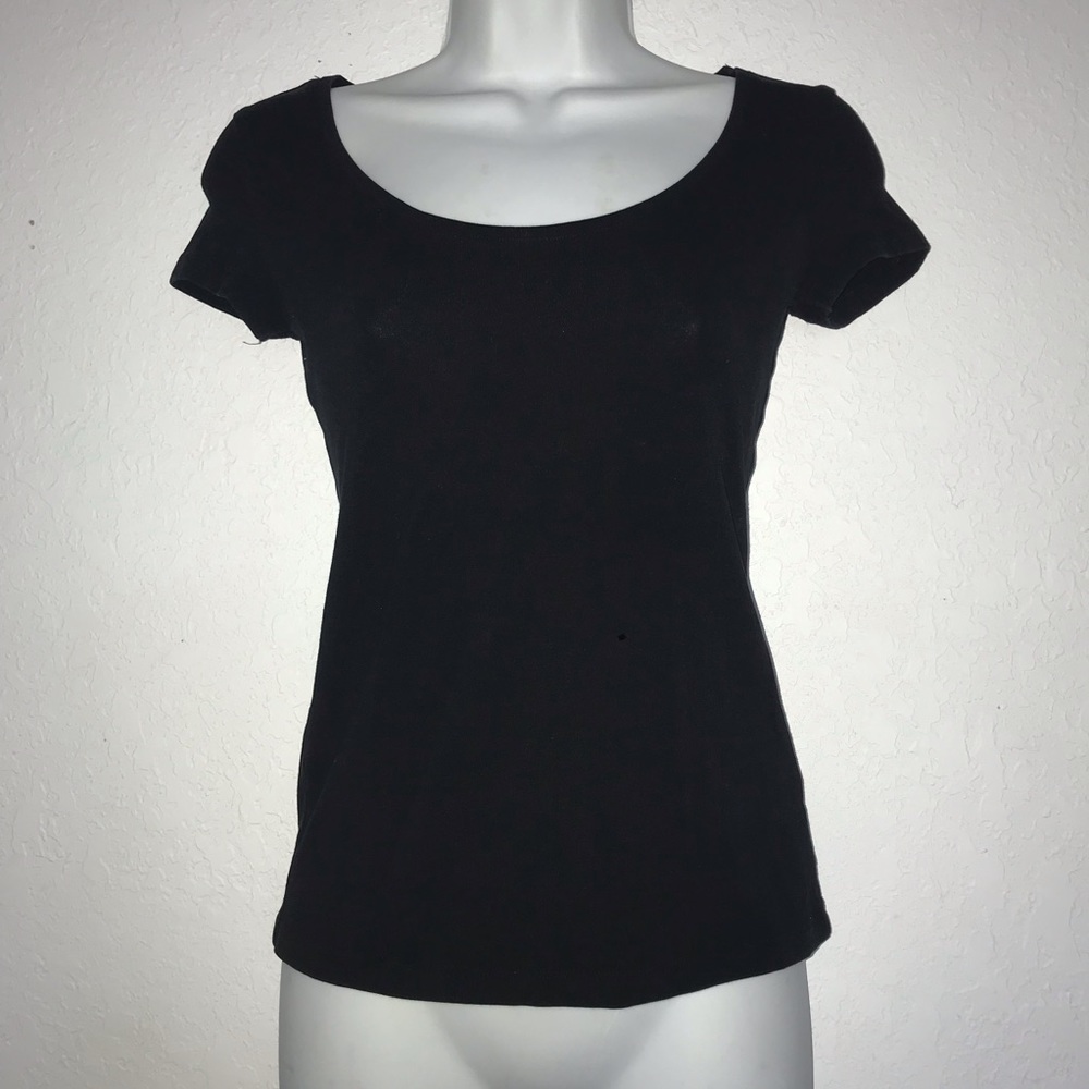 2 H&M Scoop Neck Cap Sleeve Fitted T Shirt Tops XS* - Picture 4 of 5